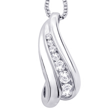Silver Cubic Zirconia Pendant in 925 Sterling Silver Jewelry